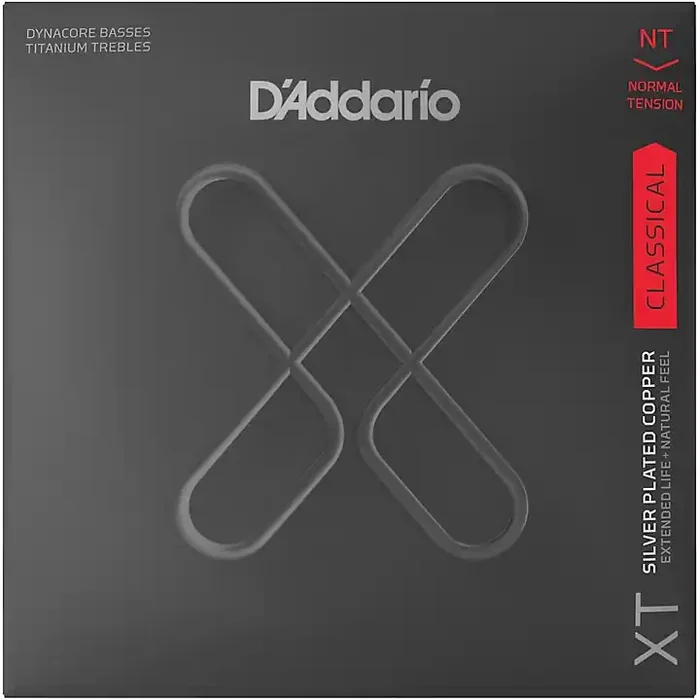 D‘Addario XT Silver-Plated Copper Dynacore Titanium Classical Guitar Strings, Normal Tension, Light, 28-44w Guitar Center