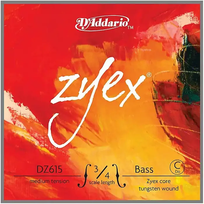 D‘Addario Zyex Series Double Bass Low C (Extended E) String 3/4 Size Medium Guitar Center