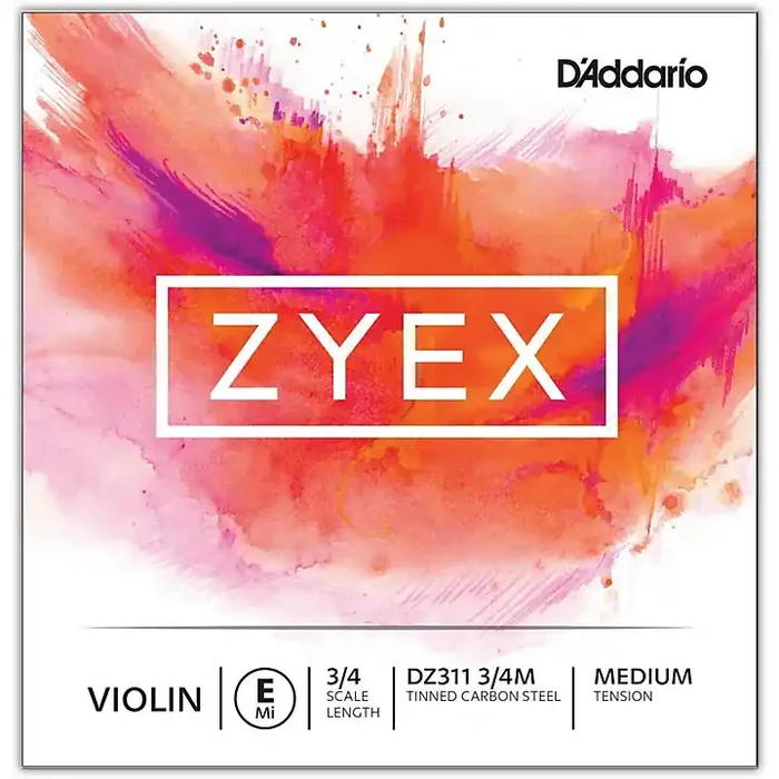 D‘Addario Zyex Series Violin E String 3/4 Size Guitar Center