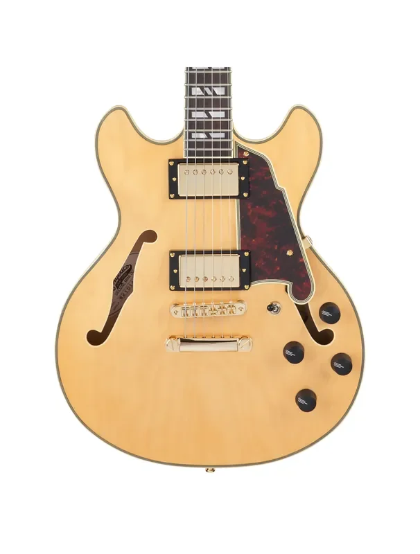 D‘Angelico Deluxe Mini DC w/ Stop-Bar Tailpiece – Satin Honey