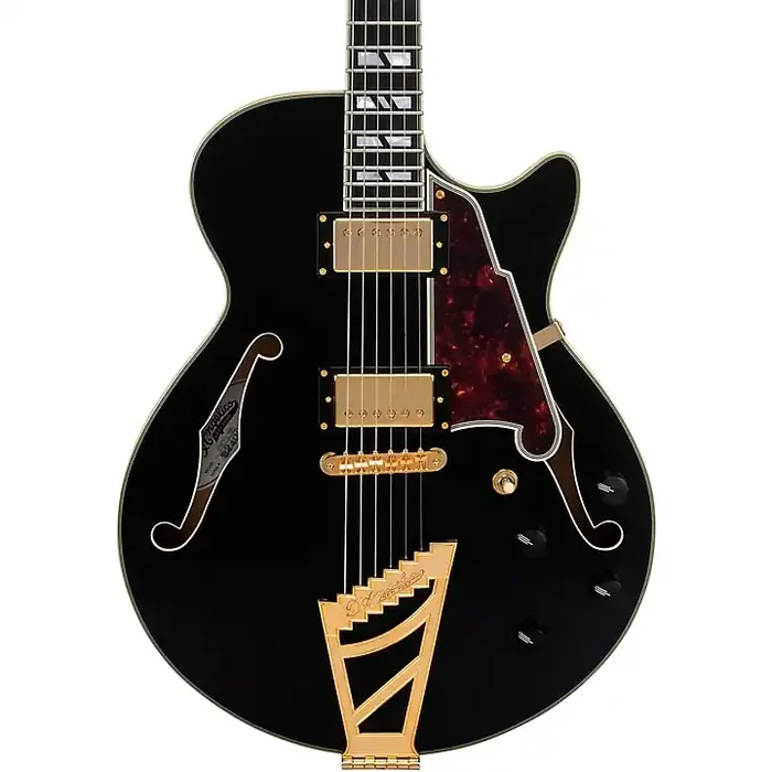D‘Angelico Excel SS Semi-Hollow Electric Guitar Solid Black Guitar Center