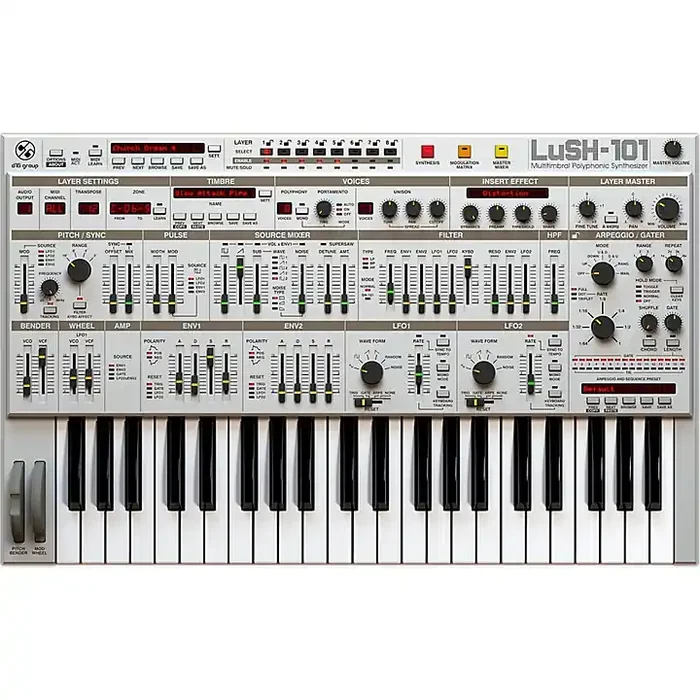D16 Group LuSH-101 SH101 32 voice polyphonic emulation (VST/AU) Software Download Guitar Center