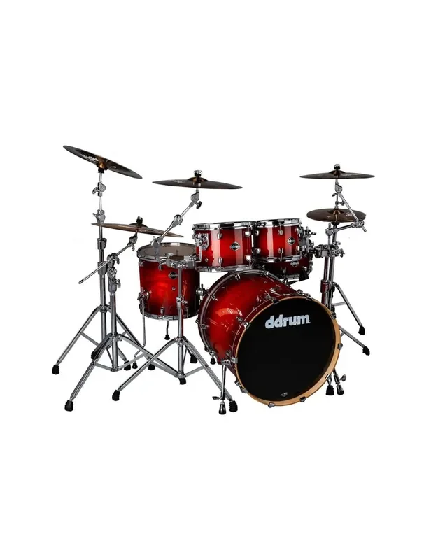ddrum Dominion Birch 5-Piece Shell Pack – Ash Veneer Red Burst