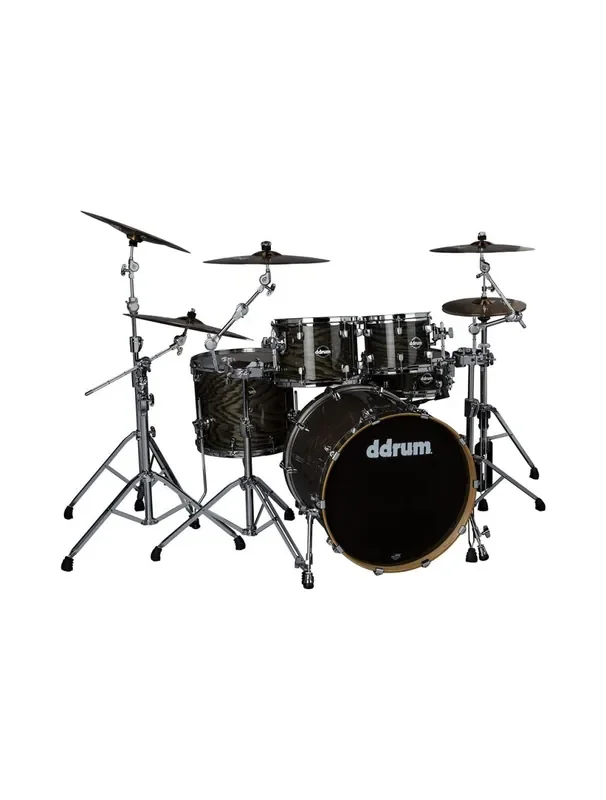 ddrum Dominion Birch 5-Piece Shell Pack – Ash Veneer Transblack
