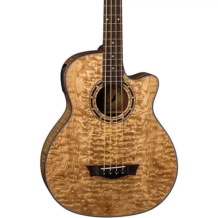 Dean Exotica Quilted Ash Acoustic-Electric Bass Guitar Gloss Natural Guitar Center