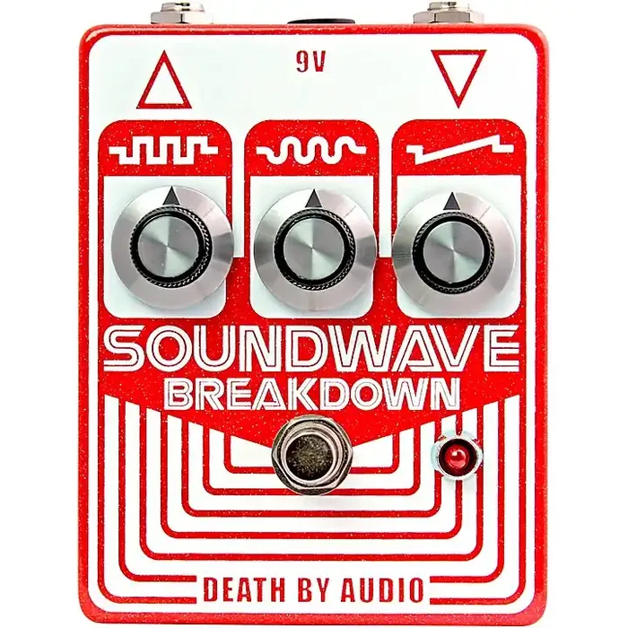 Death By Audio Soundwave Breakdown Octave Fuzz Effects Pedal Red and White Guitar Center