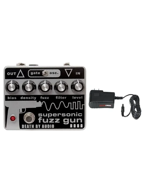 Death By Audio Supersonic Fuzz Gun + Gator 9V Power Supply Pack