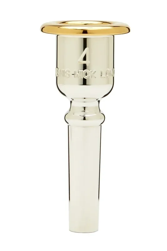 Denis Wick Heritage Tenor Horn Mouthpiece; Gold Plated Rim with Silver Plated Body; 4