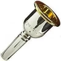Denis Wick Heritage Tuba Mouthpiece; Gold Plated Rim with Silver Plated Body; 2CC