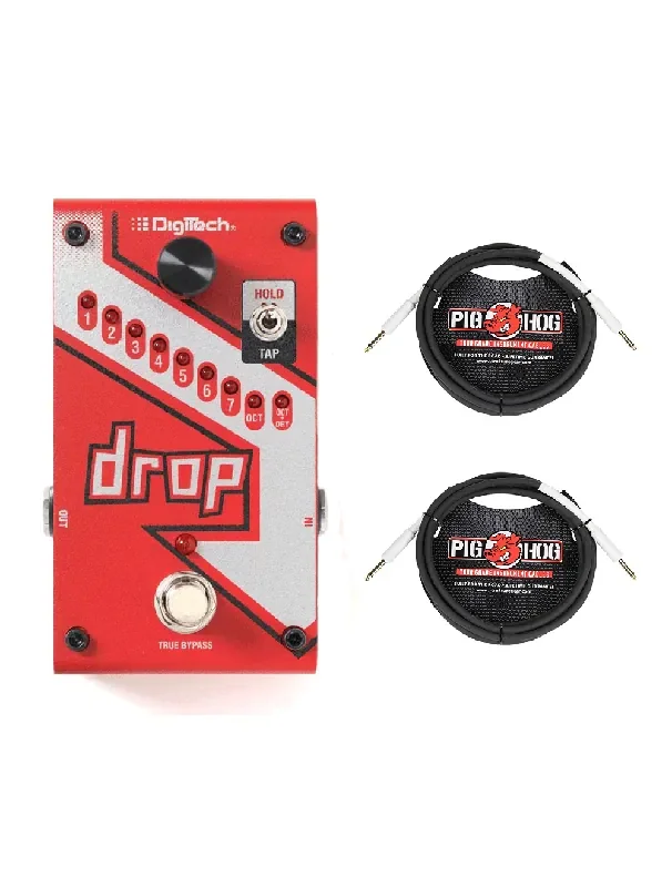 Digitech Drop + 10ft 1/4″ Cables (x2)