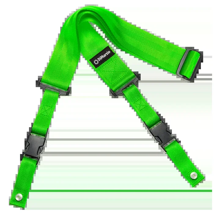DiMarzio DD2200 2 Inch Guitar Strap with Clip Lock Neon Green