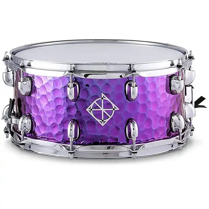 Dixon Cornerstone Titanium-Plated Hammered Steel Snare Drum 14 x 6.5 in. Purple Guitar Center