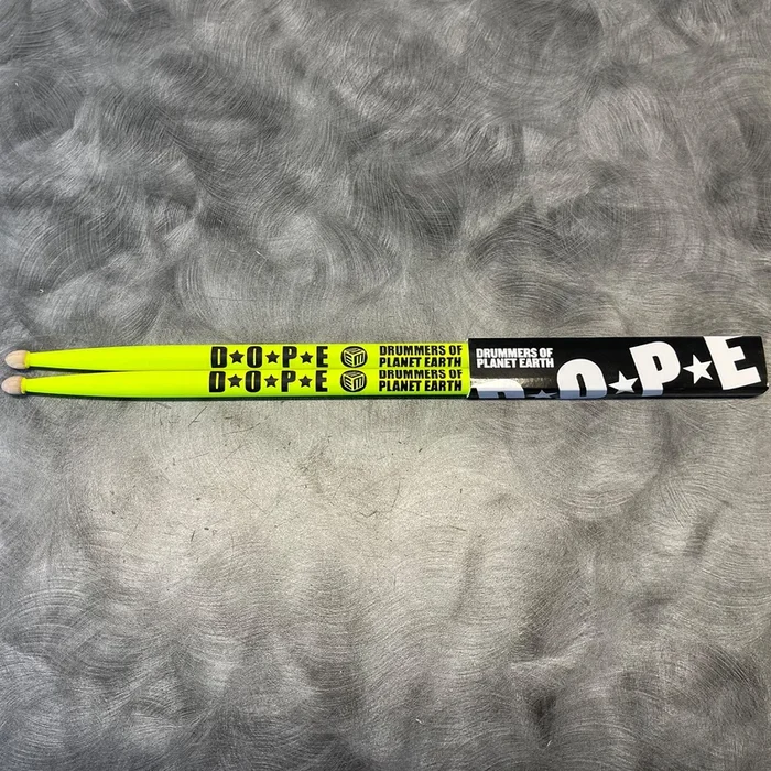 DopeStickz 7A Neon Green Acorn Drum Sticks (pair)