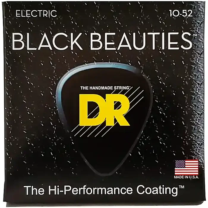 DR Strings Black Beauties Coated Electric Strings Medium-Heavy (10-52) Guitar Center