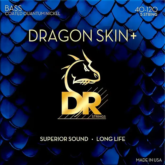 DR Strings Dragon Skin+ Coated Accurate Core Technology 5-String Quantum Nickel Bass Strings 40 – 120 Guitar Center