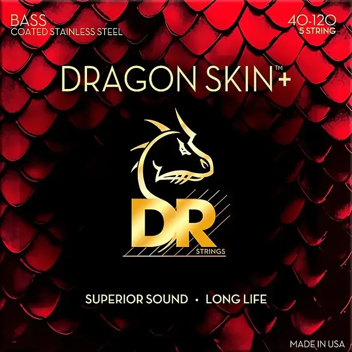 DR Strings Dragon Skin+ Coated Accurate Core Technology 5-String Stainless Steel Bass Strings 40 – 120 Guitar Center