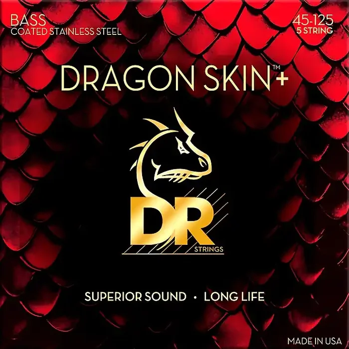 DR Strings Dragon Skin+ Coated Accurate Core Technology 5-String Stainless Steel Bass Strings 45 – 125 Guitar Center