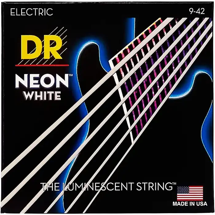 DR Strings K3 NEON Hi-Def White Electric Lite Guitar Strings Guitar Center