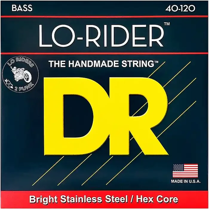 DR Strings Lo Rider LH5-40 Light Stainless Steel 5-String Bass Strings Guitar Center