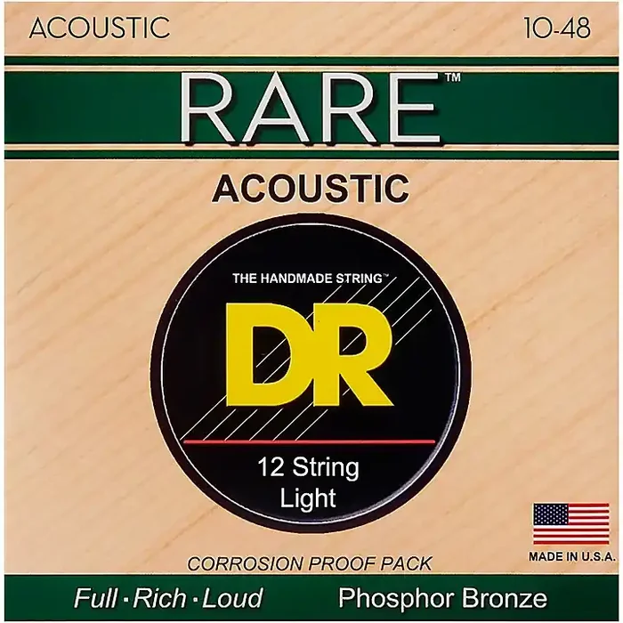 DR Strings Rare Phosphor Bronze Lite 12-String Acoustic Guitar Strings Guitar Center