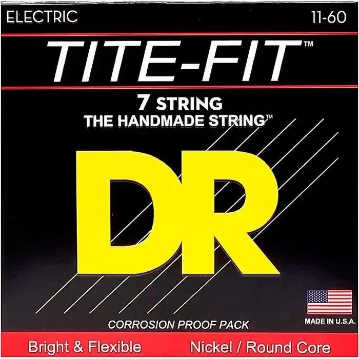 DR Strings Tite-Fit Nickel Plated 7-String Electric Guitar Strings Heavy (11-60) Guitar Center