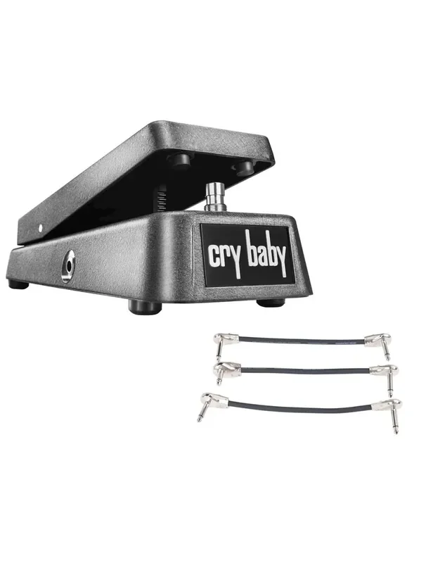 Dunlop Cry Baby GCB95 Original Crybaby Wah Pedal + Gator Patch Cable 3 Pack