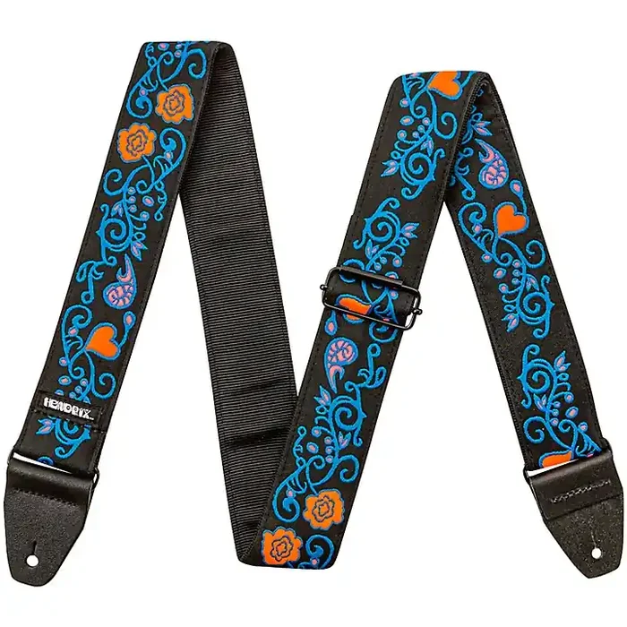 Dunlop Jimi Hendrix Blacklight Monterey Guitar Strap Blue Guitar Center