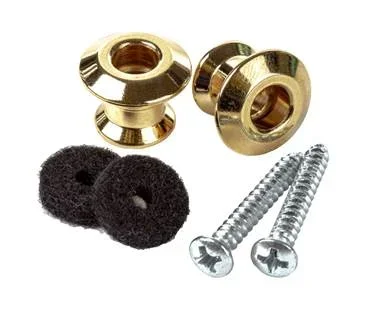 Dunlop Strap Buttons Straplok Dual Design Gold