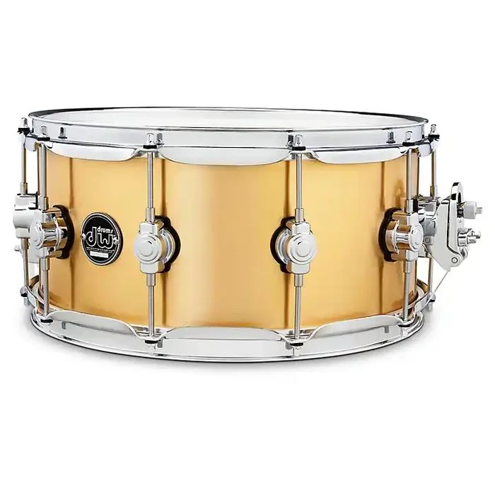 DW Performance Series 1 mm Polished Brass Snare Drum 14 x 6.5 in. Guitar Center