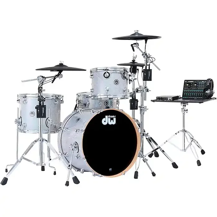 DWe 4-Piece Complete Kit Bundle with Roland Cymbals and DW Hardware Diamond Nebula Finish Ply Guitar Center