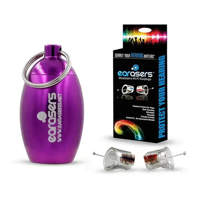 Earasers Small Musicians Plugs and Carrying Case Bundle Purple Guitar Center