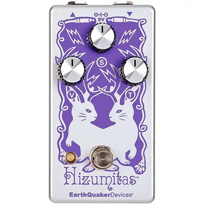 EarthQuaker Devices Hizumitas Fuzz Sustainar Effects Pedal Purple and Silver Guitar Center