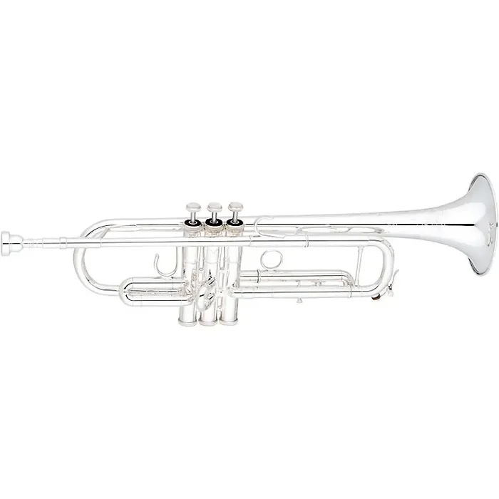 Eastman ETR834RS Professional Series C Trumpet with Reverse Leadpipe Silver Yellow Brass Bell Guitar Center