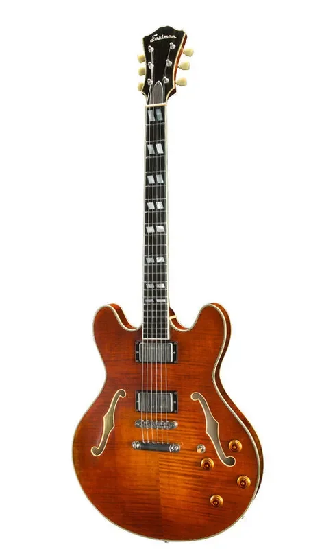 Eastman T59/V Antique Classic Thinline Electric Guitar – Ebony Fingerboard, Antique Varnish