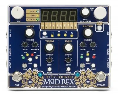 ELECTRO-HARMONIX MOD REX POLYRHYTHMIC MODULATOR 9.6DC-200 PSU INCLUDED – 683274012209