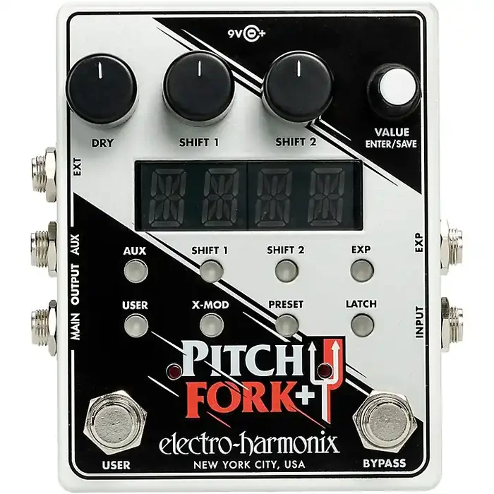 Electro-Harmonix Pitch Fork+ Polyphonic Pitch Shifter Effects Pedal White Guitar Center