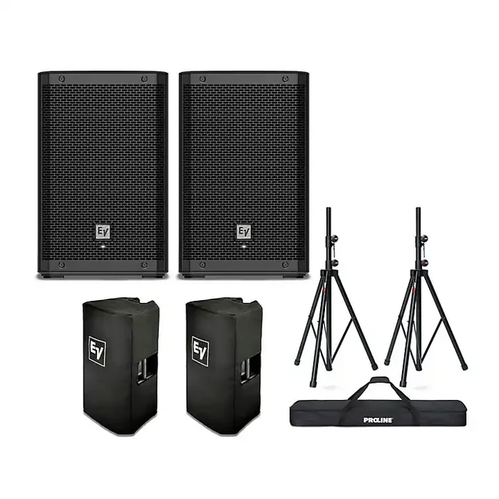 Electro-Voice ZLX-8P G2 Powered Speaker Pair With Covers and Stands Guitar Center