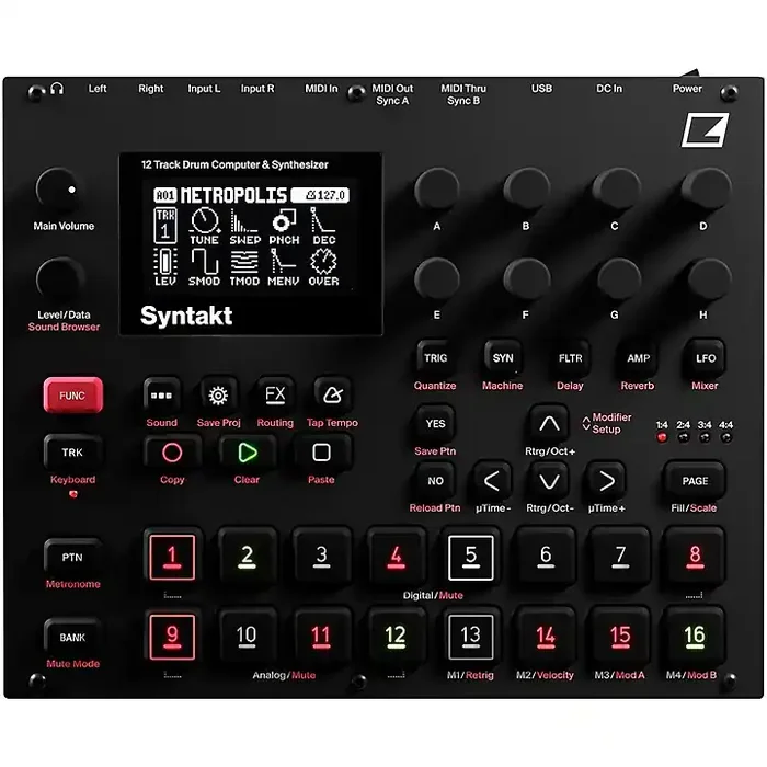 Elektron Syntakt 12-Voice Drum Computer and Synthesizer Guitar Center