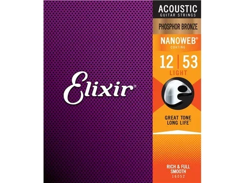 Elixir Acoustic Nanoweb Phosphor Bronze (12-53) Light (23/APB-NW-L)