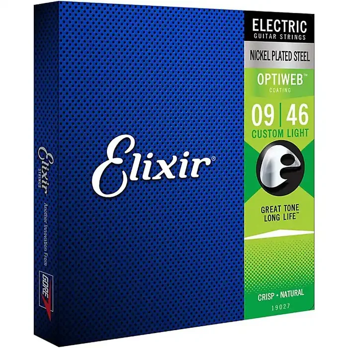 Elixir Electric Guitar Strings with OPTIWEB Coating, Custom Light (.009-.046) Guitar Center