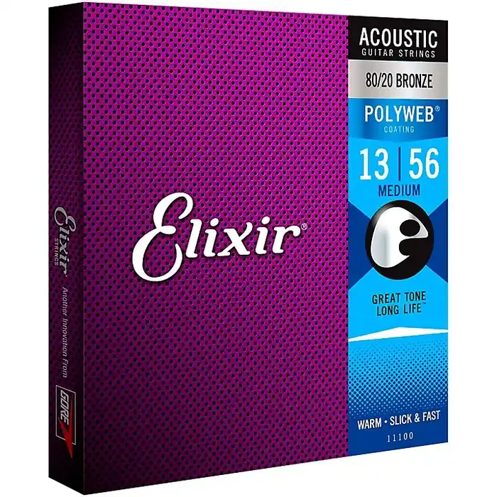 Elixir Medium Polyweb Acoustic Guitar Strings Guitar Center