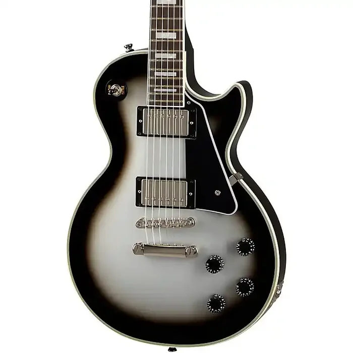 Epiphone Les Paul Custom Limited-Edition Electric Guitar Silver Burst Guitar Center