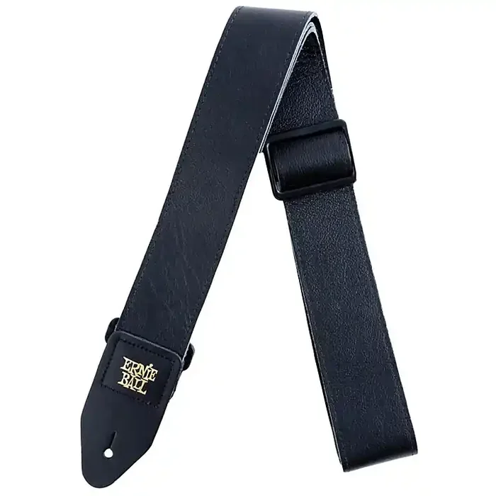Ernie Ball 2″ Tri Glide Italian Leather Strap Black 2 in. Guitar Center