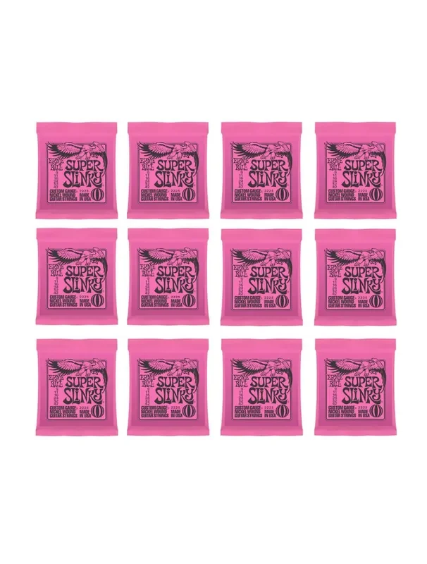 Ernie Ball 2223 Super Slinky Nickel Wound Electric Guitar Strings 12-Pack