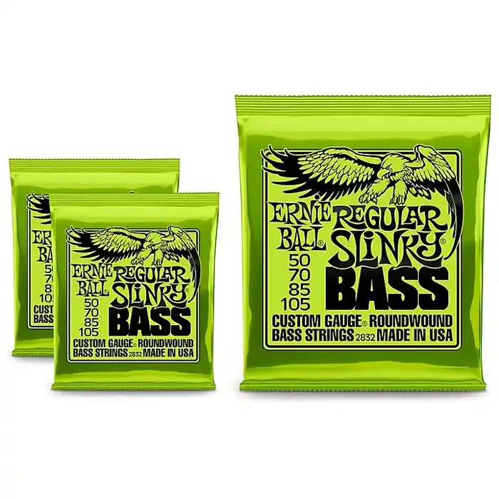 Ernie Ball 2832 Regular Slinky Round Wound Bass Strings 3 Pack Guitar Center