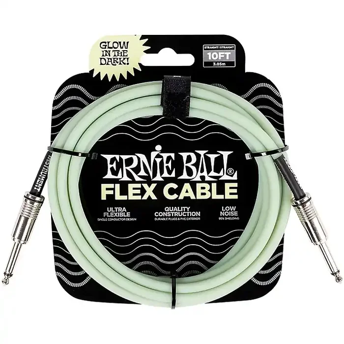 Ernie Ball Flex Glow Instrument Cable Straight/Straight 10 ft. Guitar Center