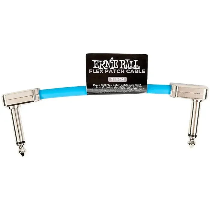 Ernie Ball Flex Patch Cable 3 in. Blue Guitar Center
