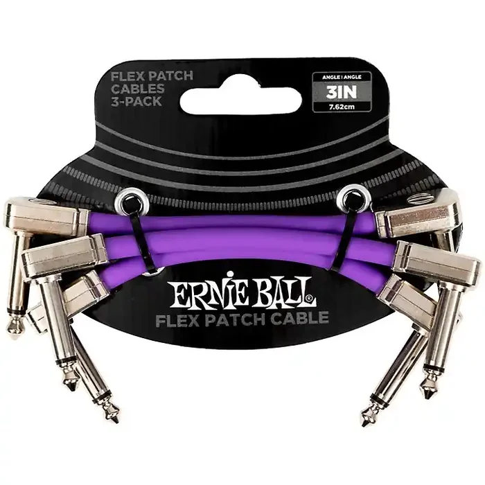 Ernie Ball Flex Patch Cable – 3 Pack 3 in. Purple Guitar Center