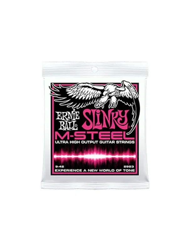 Ernie Ball M-Steel Super Slinky Electric Guitar Strings – 9-42
