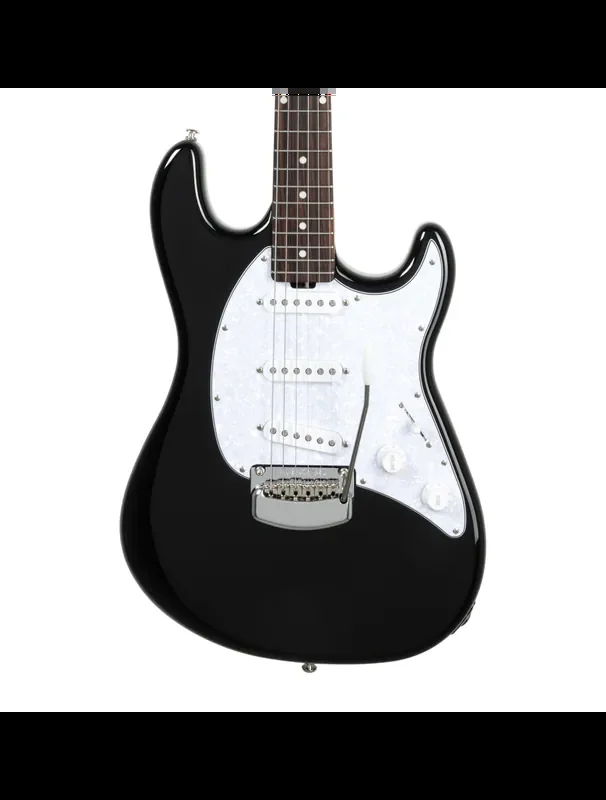Ernie Ball Music Man Cutlass HT SSS Electric Guitar – Black